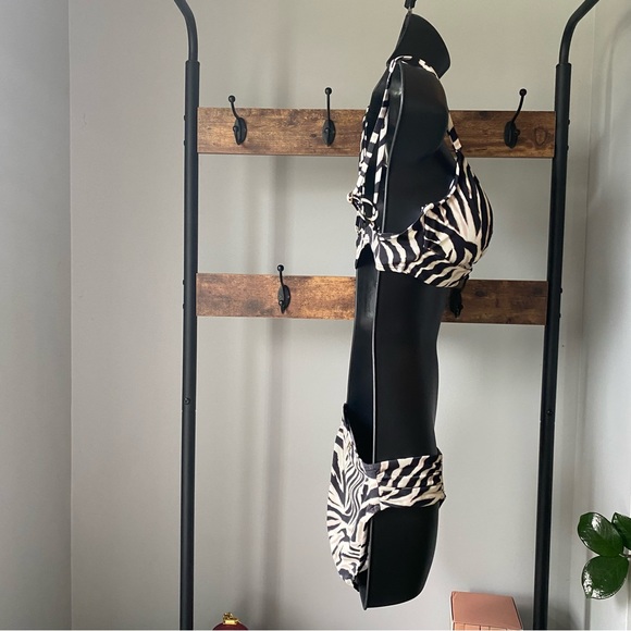 Lauren Ralph Lauren Zebra underwire bikini 2 pieces swimsuit Brown size 8 NEW - Picture 6 of 7